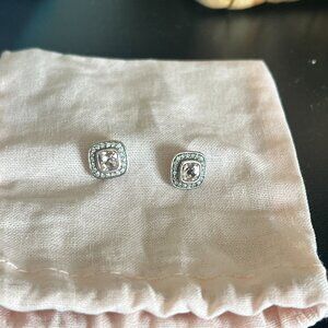 David Yurman Petite Albion Morganite with Diamonds Stud Earrings